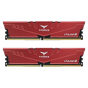 Team T-Force Vulcan Z Red 16GB(2x8GB) 3200Mhz CL16 DDR4 Gaming Ram (TLZRD416G3200HC16FDC01)