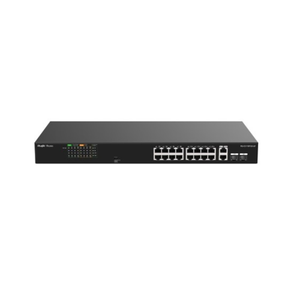 RUIJIE REYEE RG-ES118FGS-LP  18 Port, 16 Port  Megabit PoE, 120W, 2 Port Gigabit  COMBO,  Switch  Metal Kasa