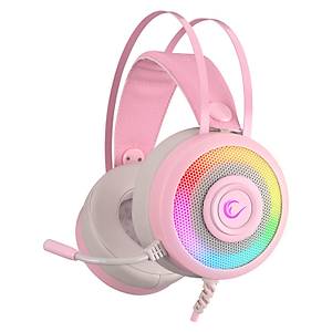 Rampage Miracle-X3 PLUS Pembe 7.1 Surround RGB Oyuncu Kulakl���