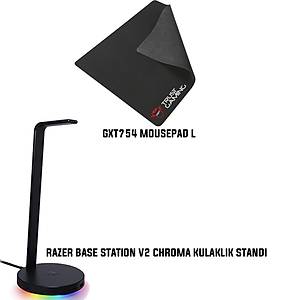 Razer Base Station V2 Chroma Kulakl�k Stand� + Trust GXT 754 L Mousepad Bundle