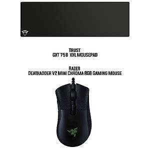 Razer Deathadder V2 Mini Chroma RGB Gaming Mouse +  Trust GXT758 XXL Mousepad