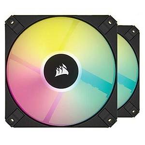 Corsair �cue AF120 RGB Slim CO-9050163-WW 2li Siyah 12cm Dinamik Rulmanl� Kasa Fan�
