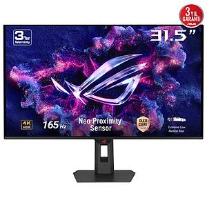 Asus Rog Strix Oled XG32UCDS 31.5 in� 165Hz 0.03ms 4K UHD Adaptive Sync QD-OLED Gaming Monit�r