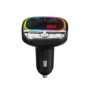 Hytech HY-XCB40 �ift USB 5V 3.1A Rainbow I��kl� Led Ekran TF Kartl� V5.0 Bluetooth Fm Transmitter