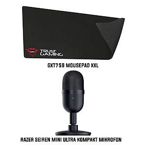 Razer Seiren Mini Kompakt Mikrofon + Trust GXT758 XXL Mousepad Bundle
