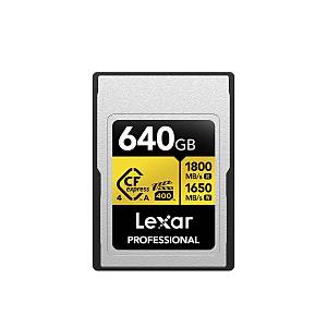Lexar 640GB LCAGOLD640G-RNENG CF-EXP Professional CfExpress 4.0 Type-A Card Gold Series Up To 1800mb/S Read 1650mb/s Write VPG 400 IP68