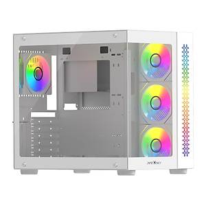 James Donkey Stark S800 750W 4xARGB Fan Temperli Cam ATX Beyaz Gaming (Oyuncu) Kasa