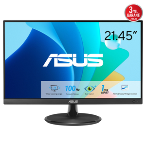 ASUS VP227HF 21.45� in� 1ms�100Hz�Full HD�HDMI�VGA�VA LED D���k Mavi I��k�FreeSync Kurumsal Monit�r