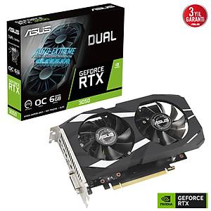 Asus RTX 3050 Dual OC Edition DUAL-RTX3050-O6G 96Bit GDDR6 6GB Ekran Kart�