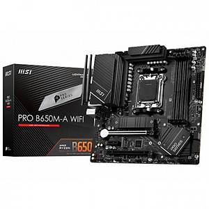 Ms� Pro B650M-A WIFI DDR5 6400(OC) HDMI DP M.2 mATX AM5 Anakart
