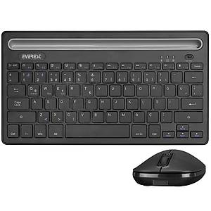 Everest KM-BT803 Siyah 3 in 1 BT 5.0+3.0+2.4Ghz 1600dpi Q Multimedia Kablosuz Klavye Mouse Set