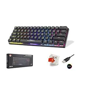 Hadron G509R Siyah Kablolu Mini Mekanik Red Switch Rgb Oyuncu Klavyesi