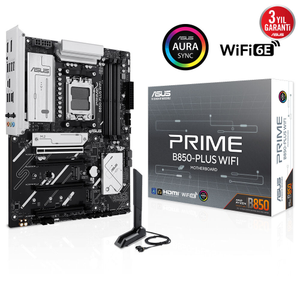Asus Prime B850-Plus WiFi 4xDDR5 3xM.2 HDMI DP Type-C Wi-Fi 6E Bluetooth v5.3 AM5 Gaming Anakart