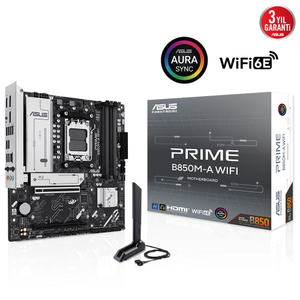 Asus Prime B850M-A Wi-Fi AMD AM5 4xDDR5 Micro ATX Anakart
