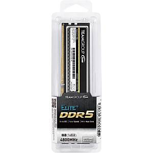 Team Elite Plus Black 8 GB (1x8GB) 4800 Mhz DDR5 CL40 U-DIMM RAM (TPBD58G4800HC40016)