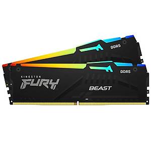 Kingston Fury Beast RGB 16 GB DDR5 6000 MHz (2x8) CL40 KF560C40BBAK2/16 Ram