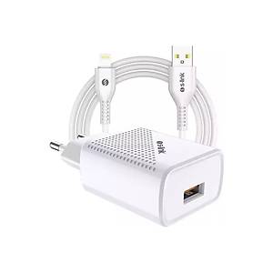 S-link SL-EC40L 5V 2400MA Lightning Kablolu Beyaz Ev �arj Adapt�r�