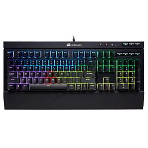 Corsair CH-9102010-TR K68 RGB T�rk�e Cherry MX Red Su & Toz Ge�irmez Mekanik Gaming Klavye
