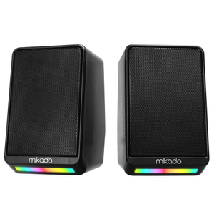 Mikado MD-178 6W 1+1 Masa�st� RGB Ayd�nlatma USB Siyah Kasa Speaker