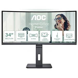 34 AOC CU34P3CV 4MS 100MHZ 1XHDMI 1XDP USB TYPE-C RJ45 WQHD 3440X1440 HOPARL�R Y�KSEKL�K AYARI CURVED VESA S�YAH MON�T�R