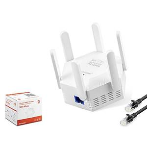 Pix-Link Wr56T Wifi Repeater 1200Mbps Beyaz �ift bant Wi-Fi 2.4 GHz ve 5 GHz WPS Wifi G��lendirici