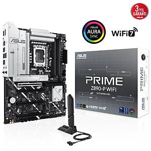 Asus Prime Z890-P Wi-Fi Intel LGA1851 DDR5  7600MHz ATX Anakart