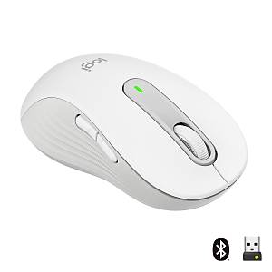 Logitech M650 Signature 910-006240 Beyaz B�y�k Boy Sol El Sessiz Optik Kablosuz Mouse