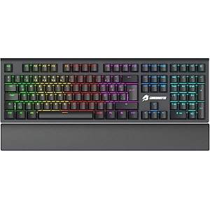 GameBooster G908 Bolt Rainbow Red Switch Bilek Destekli Oyuncu Klavyesi