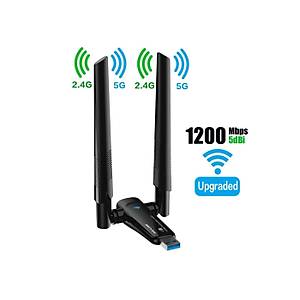 Platoon PL-9340 AC1200 867Mbps 5GHz + 300Mbps 2.4 GHz �ift Anten Wireless USB Adapt�r