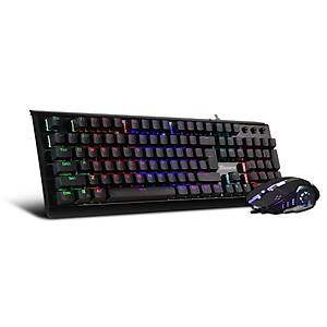 Tigoes K2 USB Oyuncu Mekanik Klavye Mouse Seti Siyah