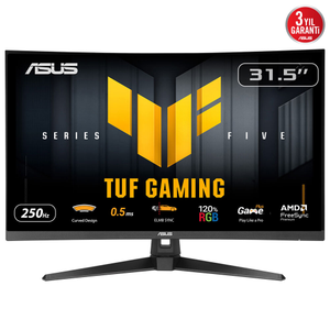 Asus TUF Gaming VG32VQM5B 31.5 FullHD Curved 250Hz  0.5ms Oyuncu Monit�r�