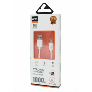 LinkTech K558 Micro-USB �arj Kablosu - Beyaz