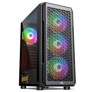 PowerBoost PB-P3385B 650w 80+ Bronze USB 3.0 Mesh Fixed Fanl� Gaming Siyah Kasa