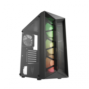 FSP CMT211A Mid Tower 550W Siyah Temperli Cam RGB Atx Gaming Kasa