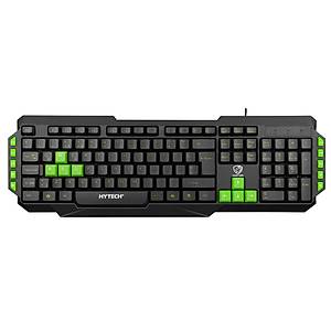 Hytech HYK-46 GAMY Siyah USB Ye�il Tu�lu Q Gaming Oyuncu Klavyesi