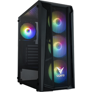 Vento VG15FE-500W 80+ Siyah Temperli Cam RGB Mid Tower ATX Gaming Kasa