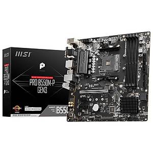 MSI PRO B550M-P GEN3 DDR4 4400(OC) HDMI VGA DVI M.2 mATX AM4 ANAKART