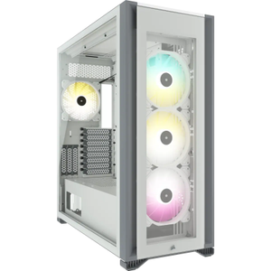 Corsair CC-9011227-WW icue 7000X RGB Temperli Cam 4x140mm Fan Dahili Rgb Kontrolc� Full Tower Ak�ll� Beyaz Bilgisayar Kasas�