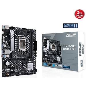 Asus PRIME B660M-K D4 Intel LGA1700 DDR4 Micro ATX Anakart