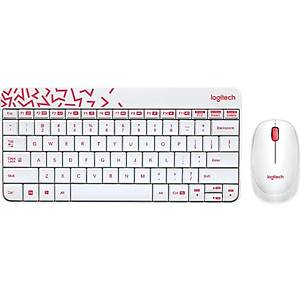 Logitech MK240 Q Kablosuz Usb Beyaz Multimedya Klavye/Mouse Set