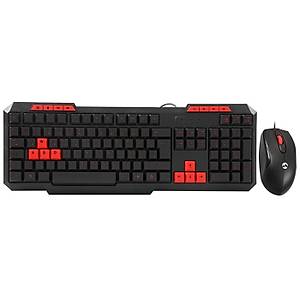 Everest KM-6825 Siyah Usb K�rm�z� Tu�lu T�rk�e Multimedia Klavye + Mouse Set