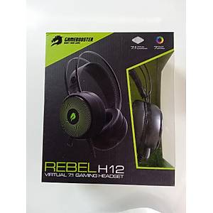GameBooster H12 Rebel 7 Renk RGB 7.1 Siyah Oyuncu Kulakl��� (OUTLET)
