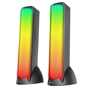 Mikado MD-183 2.0 3W-2 RGB Ayd�nlatmal� 3.5mm USB 5V Hoparl�r