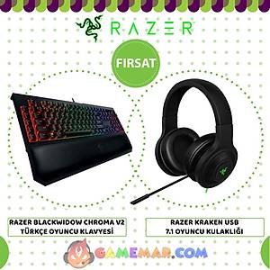 Razer BlackWidow Chroma V2 TR & Kraken Usb KULAKLIK Set