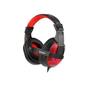 Snopy SN-633 Siyah/K�rm�z� Gaming Oyuncu Mikrofonlu Kulakl�k