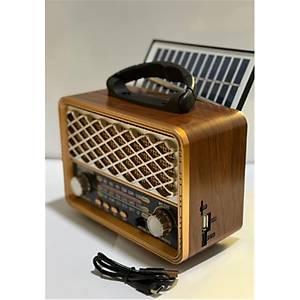 Everton Rt-735 Solar Enerjili Nostaj�k Radyo Bluetooth usb-fm-radyo