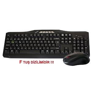 Elba EC-266f F Usb Siyah Kablosuz Klavye Mouse Set