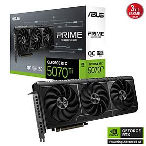 Asus RTX 5070 Ti Prime OC Edition PRIME-RTX5070TI-O16G 256 Bit GDDR7 16GB Ekran Kart�
