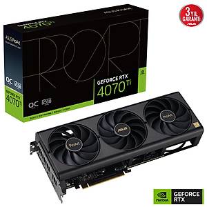 Asus RTX 4070 TI PROART-RTX4070TI-O12G 192 Bit GDDR6X 12 GB Ekran Kart�
