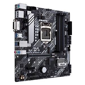 Asus Pr�me B460M-A Intel B460 LGA1200 DDR4 2933 DP HDMI DVI �ift M2 USB3.2 Aura RGB Matx 128GB Ram Deste�i Anakart